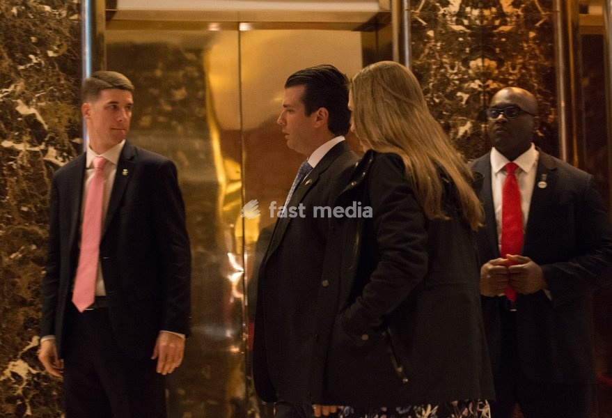 Donald Trump, Jr., arrives to Trump Tower on January 17, 2017 in New York City. U.S. President Elect Donald Trump is still holding meetings upstairs at Trump Tower just 3 days before the inauguration