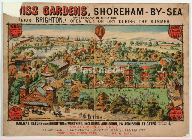 Swiss Gardens, Shoreham-by-Sea. Switzerland. A ground plan. . Originally published / produced in London, 1800 – 1895. From: A collection of pamphlets, handbills, and miscellaneous printed matter. Evan. 407 London, British Library