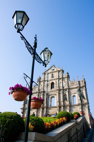 Facade of St. Paul's Cathedral, Macau, China, Asia