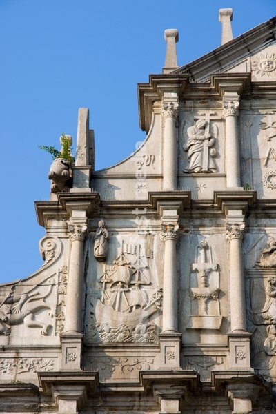 Facade of St. Paul's Cathedral, Macau, China, Asia
