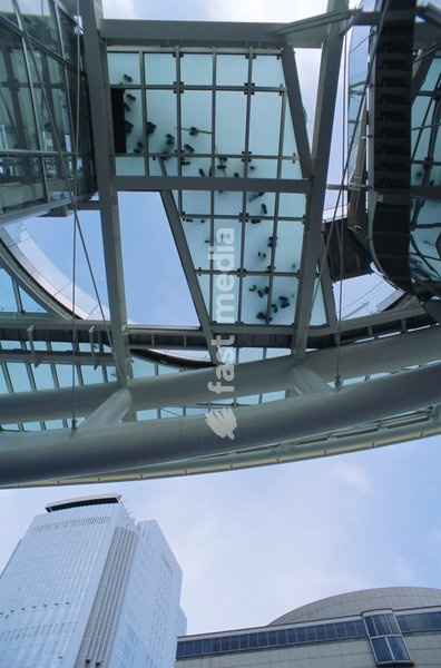 Skywalk, Nagoya city center, Japan