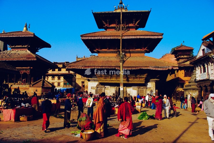 Market in Durbar Square, Patan, Nepal