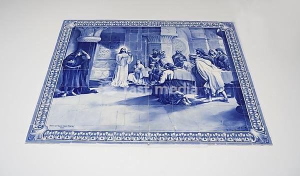 Tiles, Azulejos, on Igreja de Nossa Senhora do Monte, Madeira, Portugal