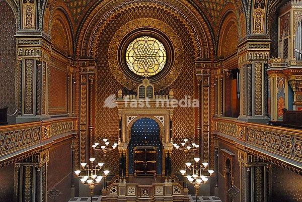 Jewish quarter, spanish synagogue, interior, Prague, Czech Republic