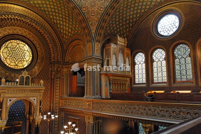 Jewish quarter, spanish synagogue, interior, Prague, Czech Republic