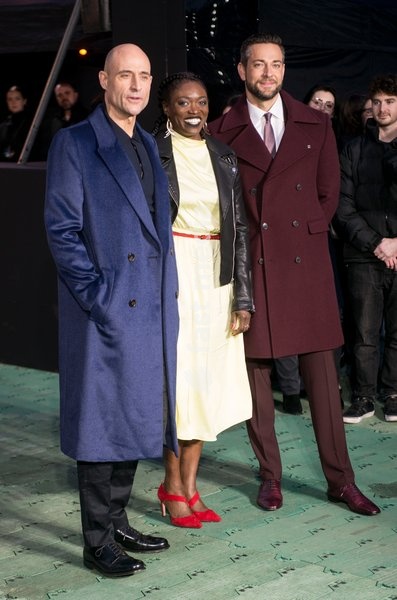 Zachary Levi, Andi Osho and Mark Strong at the Shazam Fun Fair photocall, London, UK - 20 Mar 2019