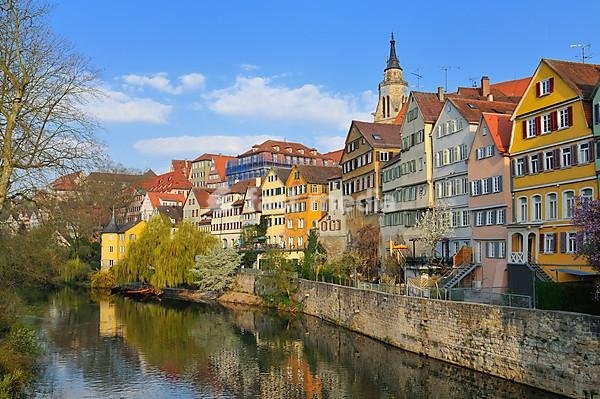 Neckar front, Tuebingen, Baden-Wuerttemberg, Germany, Europe
