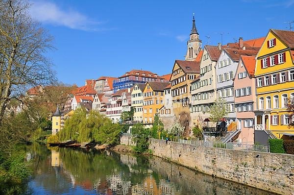 Neckar front, Tuebingen, Baden-Wuerttemberg, Germany, Europe