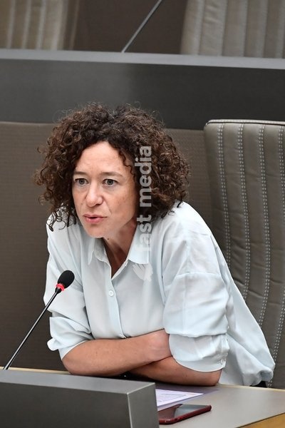 sp.a's Yasmine Kherbache pictured during a plenary session at the Flemish Parliament in Brussels, Wednesday 22 May 2019