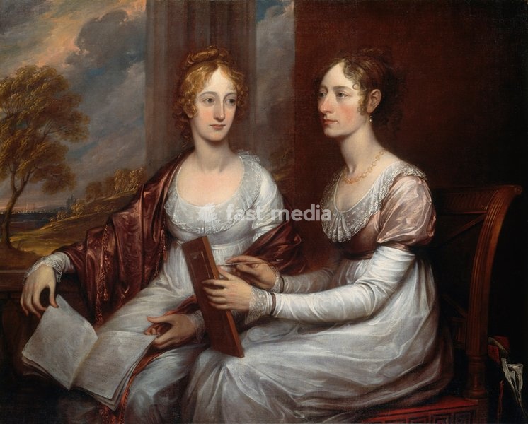 John Trumbull, 1756–1843. "The Misses Mary and Hannah Murray", 1806. Oil on canvas, 127 × 101 cm. Washington, Smithsonian American Art Museum
