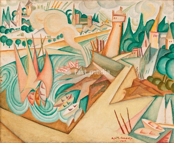 Amadeo de Souza Cardoso, 1887–1918. "Landscape", 1912. Oil on canvas. Inv. No. 1931.513, Chicago, Art Institute
