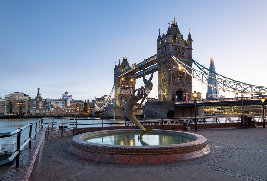 Tower Bridge and The Shard, London, England, United Kingdom, Europe