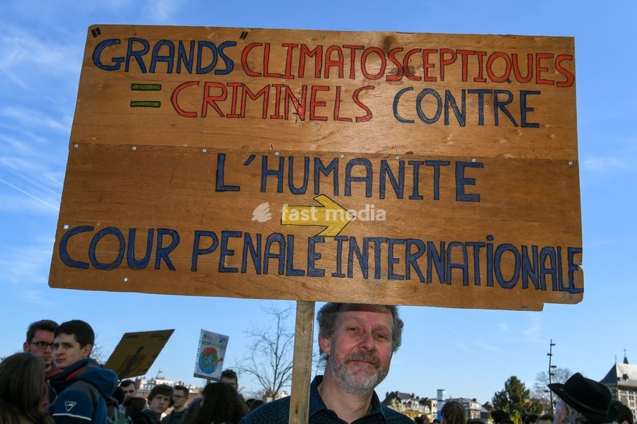 a student strike action ''the 11th Strike For Future @ Liege'' organized by ''Youth For Climate'', urging pupils to skip classes to protest a lack of climate awareness, Thursday 21 March 2019 in Liege. This marks the 11th consecutive week youths take the streets on Thursday. The action is inspired…