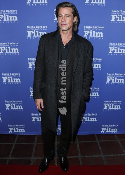 Brad Pitt arrives at the 35th Santa Barbara International Film Festival - Maltin Modern Master Award Honoring Brad Pitt held at The Arlington Theatre (Metropolitan Theatres) on January 22, 2020 in Santa Barbara, California, United States