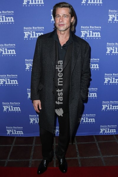 Brad Pitt arrives at the 35th Santa Barbara International Film Festival - Maltin Modern Master Award Honoring Brad Pitt held at The Arlington Theatre (Metropolitan Theatres) on January 22, 2020 in Santa Barbara, California, United States