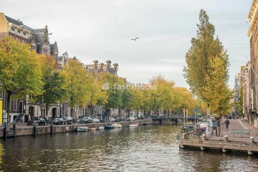 A canal in Amsterdam, The Netherlands