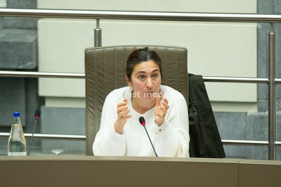 Flemish Minister of Environment, Energy, Tourism and Justice Zuhal Demir pictured during a plenary session of the Flemish Parliament in Brussels, Wednesday 27 January 2021