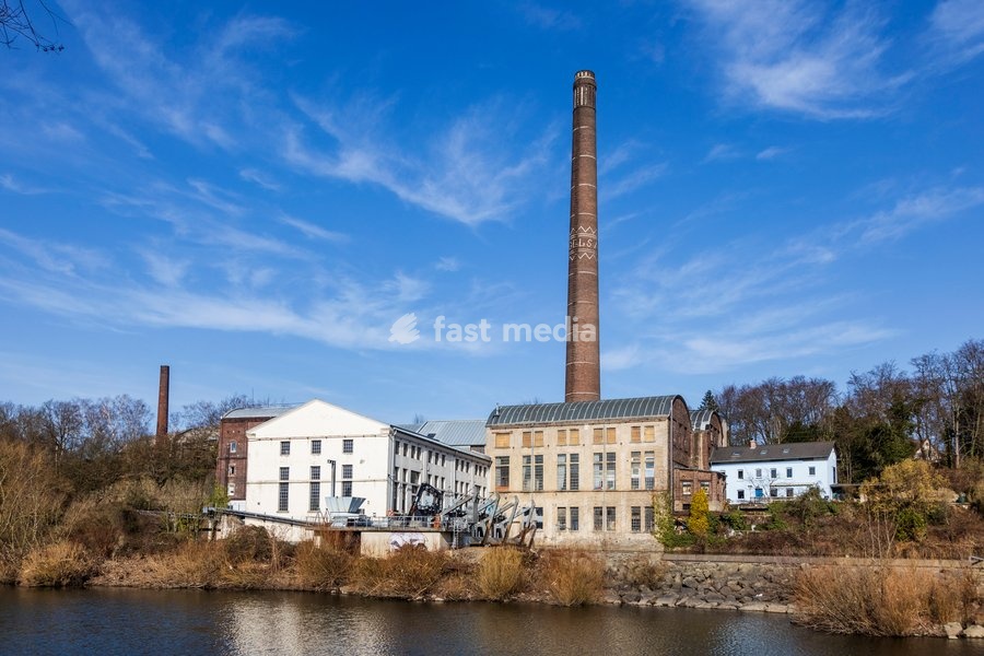Essen-Horst, Germany 25 February 2021. Hydro-electric power plant Wasserkraftwerk Horster MĂĽhle on the river Ruhr