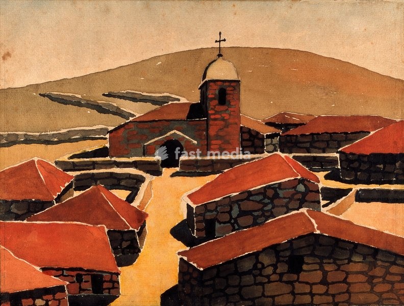 Dominguez Alvarez, 1906–1942. "Untitled". Gouache, graphite and watercolour on paper, 19.6 × 26.1 cm. Lisbon, Museu Calouste Gulbenkian