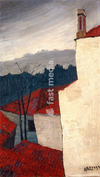 Dominguez Alvarez, 1906–1942. "Untitled". Oil on cardboard and canvas, 43 × 25 cm. Lisbon, Museu Calouste Gulbenkian