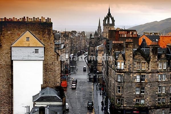 Royal Mile, Old Town, View from Camera Obscura Observatory, Edinburgh, Scotland, United Kingdom