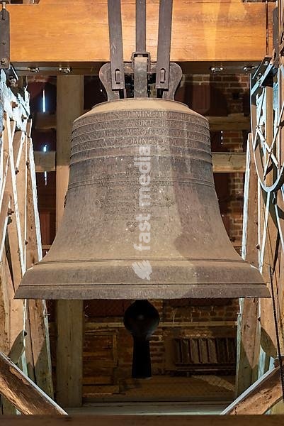 Bell from the year 1663, Marienkirche, Stralsund, Mecklenburg-Vorpommern, Germany