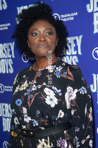 Andi Osho attends the Jersey Boys opening night at Trafalgar Theatre, London, England, UK on Tuesday 17 August, 2021