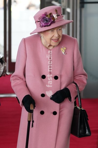 Queen Elizabeth II attends the opening ceremony of the sixth session of the Senedd in Cardiff. Picture date: Thursday October 14, 2021