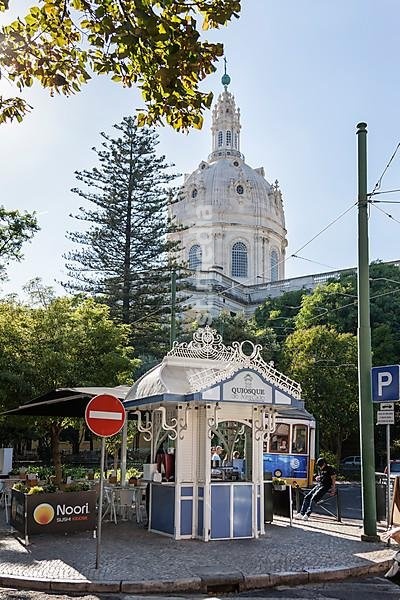 Kiosk, behind Basílica da Estrela, Lisbon, Portugal