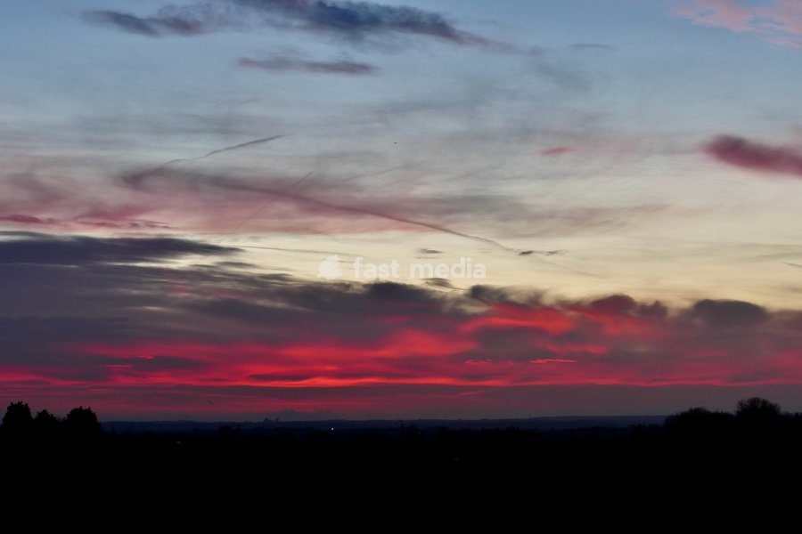 Colourful skies as dawn breaks on a New Year