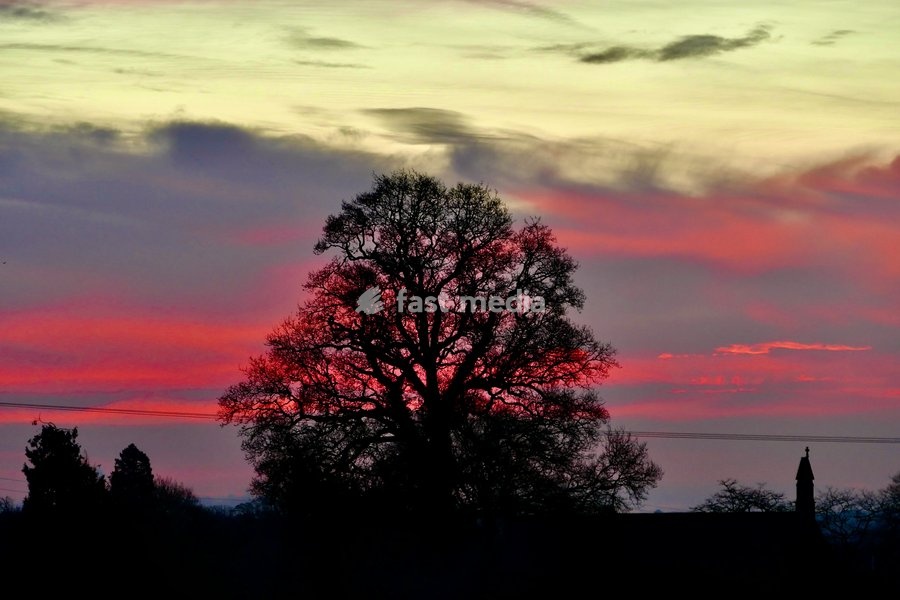 Colourful skies as dawn breaks on a New Year