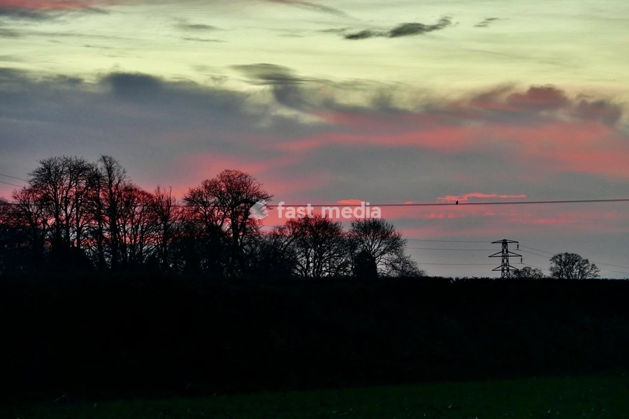 Colourful skies as dawn breaks on a New Year