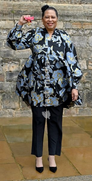 Eleanor Alberga receives an OBE during an Investitures Ceremony at Windsor Castle in Windsor, Berkshire