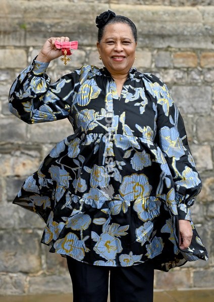 Eleanor Alberga receives an OBE during an Investitures Ceremony at Windsor Castle in Windsor, Berkshire