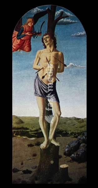 Andrea Del Castagno (1423-1457) Saint Sebastian, Florentine painting of the Renaissance. Tempera on wood