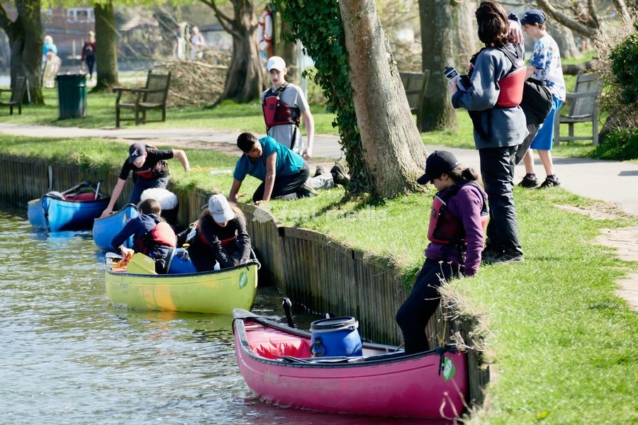 People on The River Thames on a sunny day