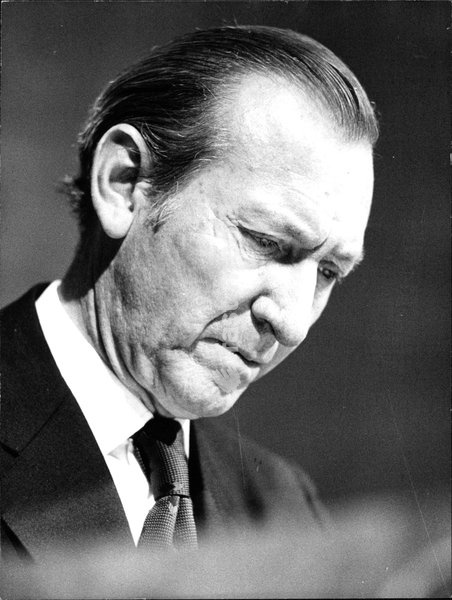 Eine Aufnahme von Kurt Waldheim als Generalsekretär der Vereinten Nationen