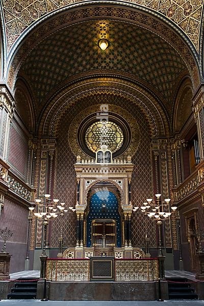 Bima, Spanish Synagogue, Josefstadt, Jewish quarter, Prague, Bohemia, Czech Republic