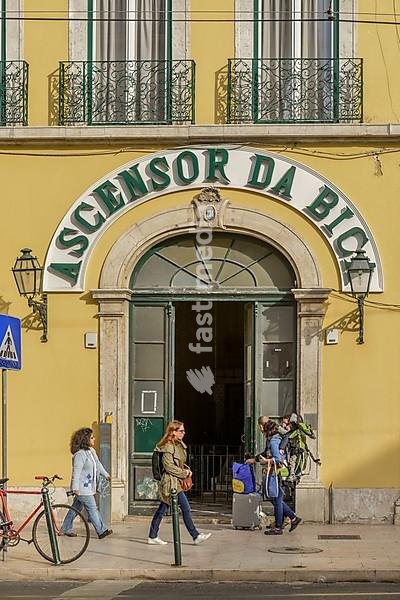 Funicular railway Ascensor da Bica, Lisbon, Portugal