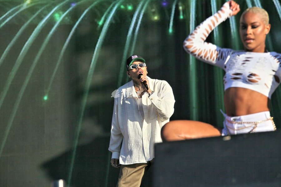 Chris Brown at the Wireless Festival held at the NEC in Birmingham England 9th July 2022