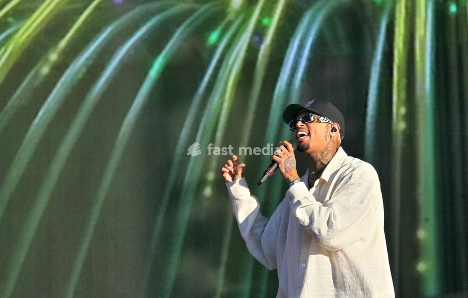 Chris Brown at the Wireless Festival held at the NEC in Birmingham England 9th July 2022