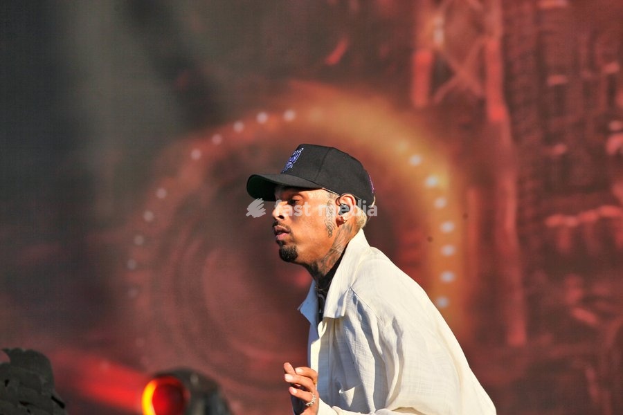 Chris Brown at the Wireless Festival held at the NEC in Birmingham England 9th July 2022