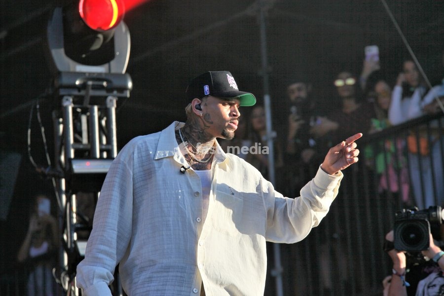 Chris Brown at the Wireless Festival held at the NEC in Birmingham England 9th July 2022