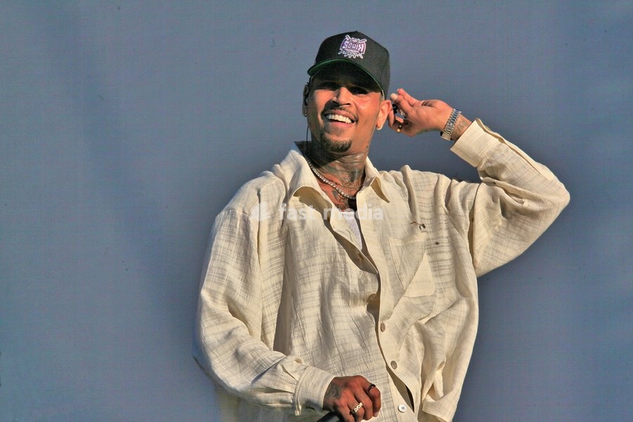 Chris Brown at the Wireless Festival held at the NEC in Birmingham England 9th July 2022