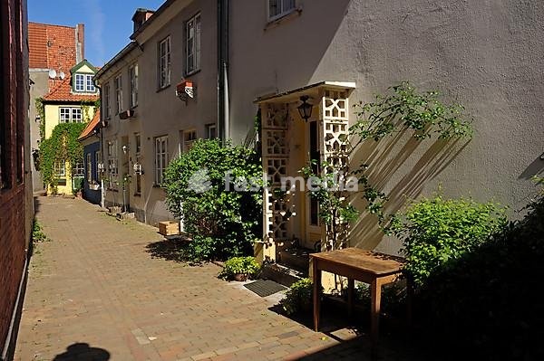 Gasse Hellgrüner Gang, Lübeck, Schleswig-Holstein, Germany