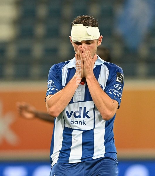 Gent's Hugo Cuypers looks dejected during a soccer match between KAA Gent and SV Zulte Waregem, Sunday 11 September 2022 in Gent, on day 8 of the 2022-2023 'Jupiler Pro League' first division of the Belgian championship
