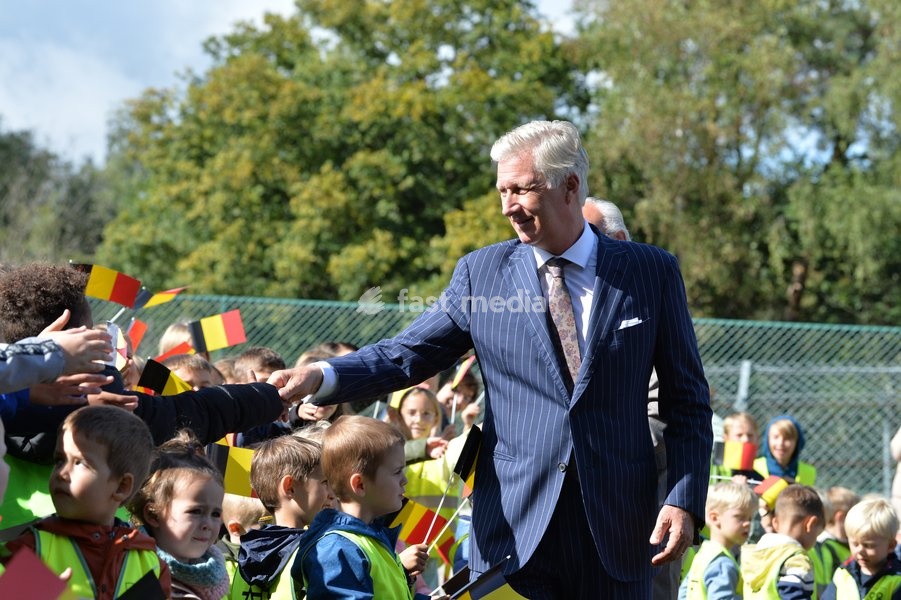 King Philippe - Filip of Belgium arrives for a visit to the iLumen European Solar Challenge (iESC), at the Zolder race track, in Heusden-Zolder, Friday 16 September 2022. The iESC is the only 24-hour car race for solar-powered vehicles in the world. The King meets the Agoria Solar Team, a team made…