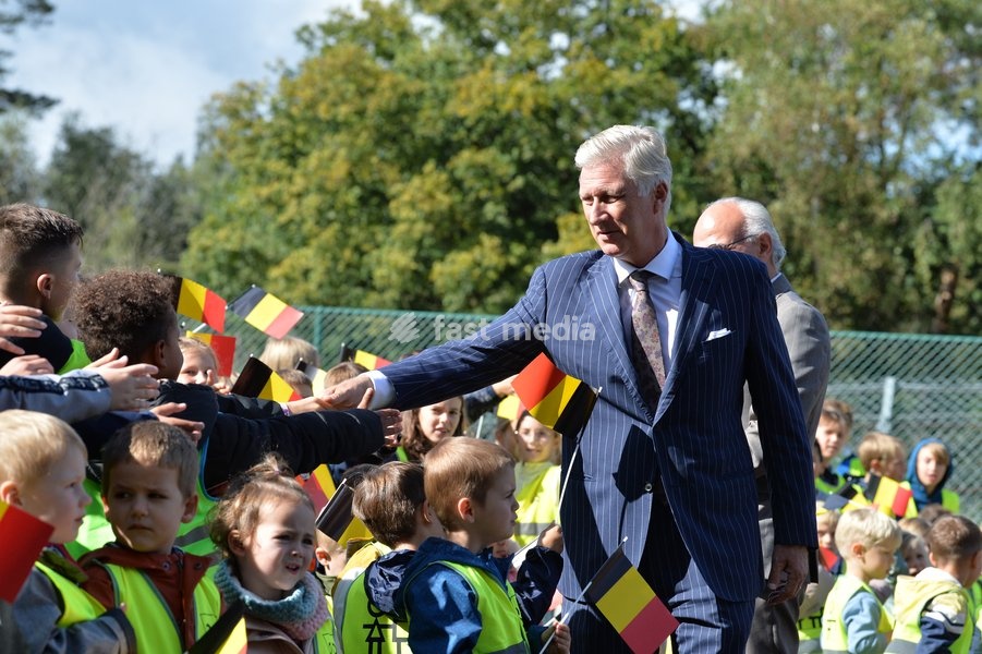 King Philippe - Filip of Belgium arrives for a visit to the iLumen European Solar Challenge (iESC), at the Zolder race track, in Heusden-Zolder, Friday 16 September 2022. The iESC is the only 24-hour car race for solar-powered vehicles in the world. The King meets the Agoria Solar Team, a team made…