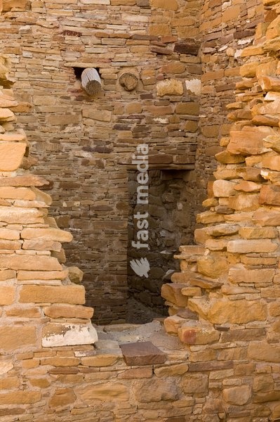 Chetro Ketl, an ancient Ancestral Puebloan Native American ruin in Chaco Culture National Historical Park. Chaco Culture is a UNESCO World Heritage Site