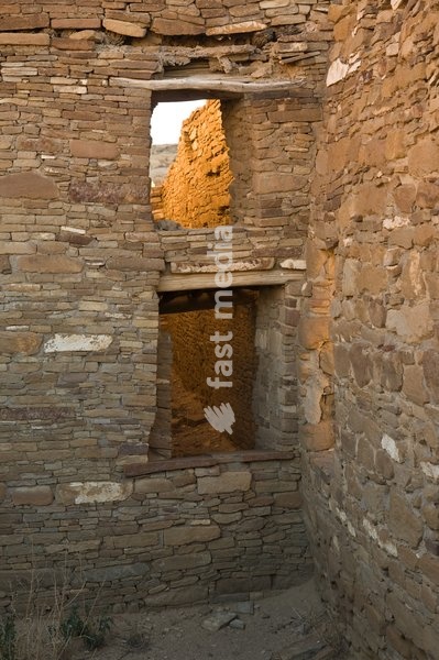 Chetro Ketl, an ancient Ancestral Puebloan Native American ruin in Chaco Culture National Historical Park. Chaco Culture is a UNESCO World Heritage Site